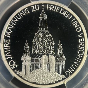 GERMANY. 1995, 10 Mark, Silver, J - PCGS PR69 - Top Pop 🥇 Frauenkirche Dresden - Picture 1 of 10