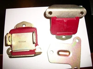 MONTAJES DE MOTOR DE POLIURETANO CHEVY SB/BB ROJO/ZINC 1 PAR, COCHE DE PASAJEROS V-8 CAMIONETA - Imagen 1 de 3