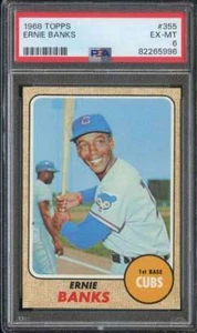 1968 TOPPS #355 ERNIE BANKS PSA 6 CUBS HOF NICELY CENTERED - Picture 1 of 2