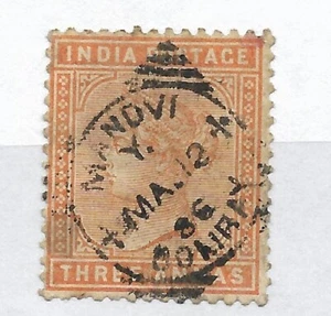 Sello antiguo de la India Británica 1886 MANOVI cancelar en muy buen estado - Imagen 1 de 1