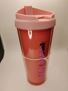 Kate Spade New York MORE LOVE 16oz Thermal Mug Travel Tumbler BPA Free Pink - Picture 1 of 6