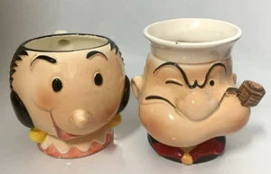 Tazas Popeye and Olive Oyl 1980 King Features Syndicate Inc personaje vintage - Imagen 1 de 6