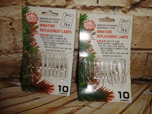 VINTAGE Lot of 2 K Mart Miniature Replacement bulbs 2.5 & 3.5 CHRISTMAS LAMPS - Picture 1 of 2