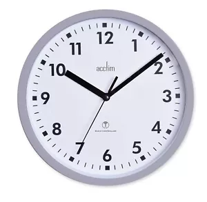 Nardo 20cm Radio Controlled Grey Wall Clock, Analog Wall Clock - Picture 1 of 1