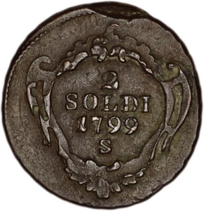 ITALIAN STATES (GORIZIA) coin 2 Soldi 1799 S XF Extremely Fine - Picture 1 of 2