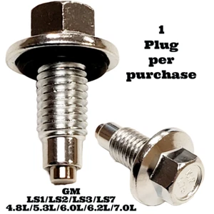 Tapón de drenaje magnético se adapta a: GM V8 LS1 LS2 LS3 LS6 LS7 4,8 L 5,3 L 6,0 L 6,2 L 7,0 L - Imagen 1 de 2