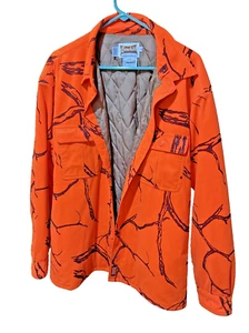 Vintage Gamehide Hush Hide Blaze Orange Camo Hunting Parka Jacket X-Large - Picture 1 of 19