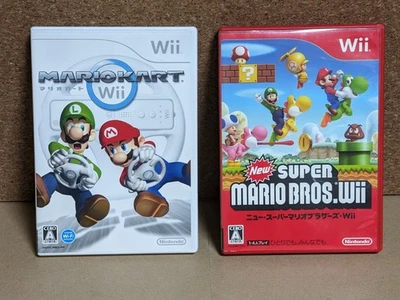 New Super Mario Bros. Wii, Mario Kart Wii Set aus Japan - Bild 1 von 4