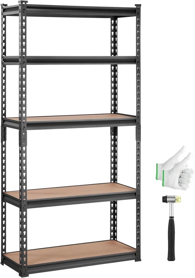 VEVOR Storage Shelving Unit Garage Storage Rack 5-Tier Adjustable 2000 lbs Load