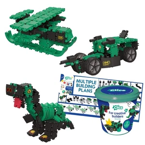 Clics Dino World- Konstruktionsspielzeug für Kinder ab 3 Jahre, kreatives Lernsp - Picture 1 of 6