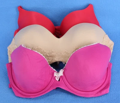 Victoria Secret Body Con Aros Forrado Sin Tirantes y Demi Sujetador Lote Talla 32C #H7928 Foto 1 de 4