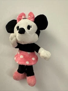 Cute Disney Minnie Mouse Plush Pink Mini 6 1/2 Inches B55 - Picture 1 of 2