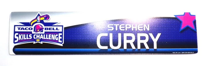 Placa de identificación de vestuario Stephen Curry 2012 NBA All-Star Weekend Skills Challenge Foto 1 de 1