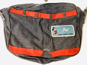 Vintage Denim Jean Children’s Purse Walt Disney Prod Name Patch “Pat” Hong Kong - Picture 1 of 8