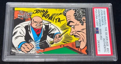 John Romita "Marvel Artist SPIDERMAN 50" Signed 1998 Rookie Card HOF Auto rc PSA - Image 1 of 3