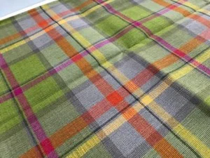 Crate & and Barrel KELLI 18" PILLOW COVER- Plaid- Green/Multi colored- NWOT - Picture 1 of 4