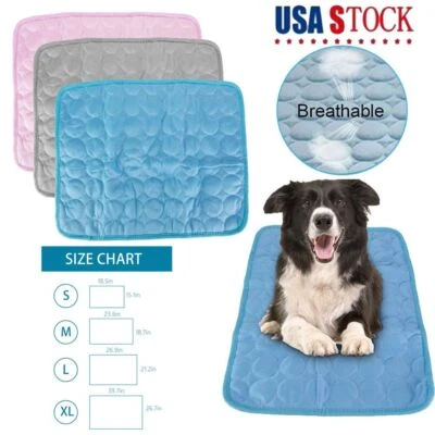 Alfombra de enfriamiento para mascotas Almohadilla fresca Cómoda Cojín Manta de cama para perro gato cachorro Dormir Foto 1 de 4