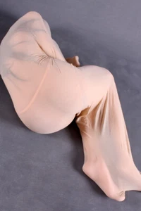 Plus Women Seamless Sheer  Bodycon Sleep Sack Cocoon Bodyhose Full Bodystocking - Afbeelding 1 van 11
