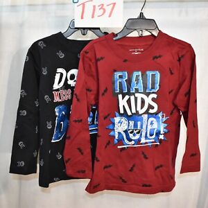 WonderKids T-Shirt Black Size 4 Toddler Rad Kid's Rule  Boy's