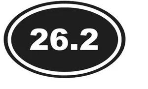 26.2 MARATHON OVAL VINYL ABZIEHBILD AUFKLEBER SPORT LAUFER LAPTOP GRÖSSE/FARBE WÄHLEN - Bild 1 von 3