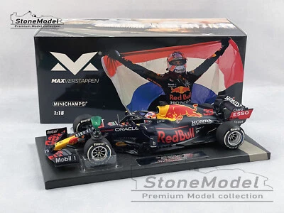 Red Bull F1 RB16B 33 Max Verstappen Dutch GP 2021 World Champion 1:18 MINICHAMPS - Image 1 of 4