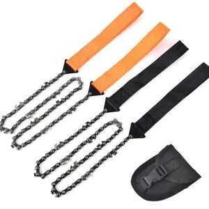 Portable Survival Chain Saw Chainsaw Camping Pocket Hand Tool Pouch
