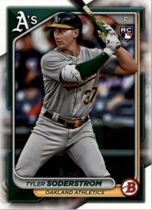 2024 Bowman Tyler Soderstrom RC #15 Oakland Athletics Rookie Baseballkarte - Bild 1 von 2