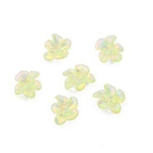 Colorful Beads Charms - 24x20mm Acrylic Flower Pendants DIY Jewelry Making 4pcs