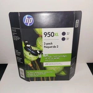 Confezione da 2 cartucce di inchiostro nere originali HP 950XL (CR317BN) EXP. 10/2016 - Sigillato - Foto 1 di 2