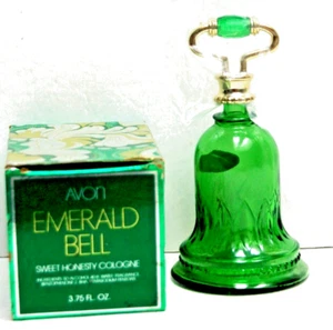 Vintage Avon 1978  Emerald Bell  Sweet Honesty Bottle & Box (empty) - Picture 1 of 7