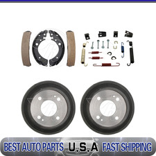 Rear Brake Drums & Brake Shoes & Hardware Kit For 1993-1994 Honda Civic
