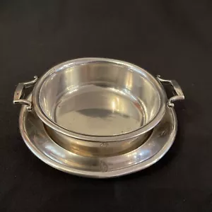 Italienische RICCI & C. 800 SILBER gepunzt Schale mit Untertasse ~ 295g gesamt - Bild 1 von 17