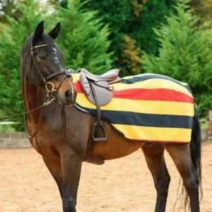 Fleece Exercise Sheet Outdoor Cooler Ride On Stripe Lightweight for Horse Pony - Picture 1 of 8