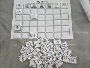 My chores board, with pecs, visual aid, Autism, ADHD, SEN. - Picture 1 of 1