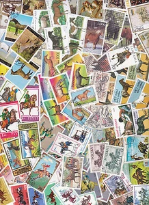Y1012B - Collection 100 diff. stamps - Paarden / Horses / Pferde - Foto 1 di 1