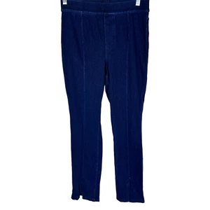 Isaac Mizrahi Women's Full-Length Knit Jeans with Vent Detail Dark Indigo Size 2 - Picture 1 of 2