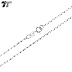High Quality TT 1.5mm Width RHODIUM 925 Sterling Silver Chain Necklace (CS06) - Picture 1 of 1