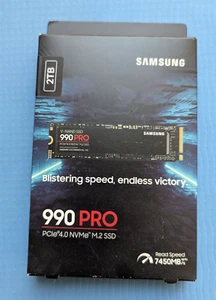 SSD interne Samsung 990 PRO 2 To NVMe PCIe 4.0 M.2 2280 (MZ-V9P2T0B/AM) - Photo 1/2