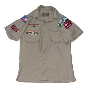 Boys Scout Size Medium Official Youth Shirt With Patches And Pin America Scout