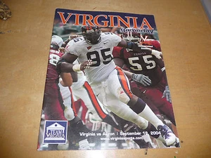 2004 AKRON AT VIRGINIA COLLEGE FOOTBALL PROGRAM EX-MINT - Picture 1 of 1