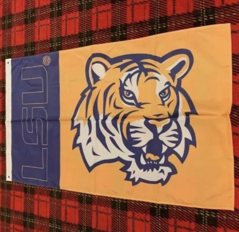 Brand New LSU Tigers flag 3 foot by 5 foot Cover
