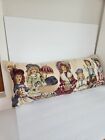 Large Victorian Tapestry Doll Bolster Throw Pillow Bedroom Doll Collector EUC