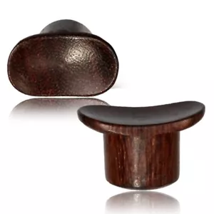 Einzelne KONKAVE TAMARINDE HOLZ LABRET STECKER LIPPENMESSER MESSEN ORGANISCH STECKER - Bild 1 von 4