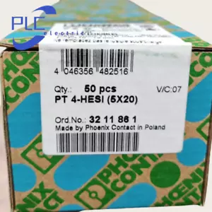 3211861 10PCS NEW PT 4-HESI Phoenix Fuse terminal 500V 6.3A 5X20 Black - Picture 1 of 3