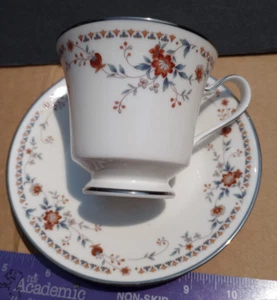 Noritake Ivory China Japan 7237 Adiago Replacement China Cup Saucer Footed - Picture 1 of 12