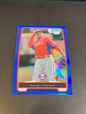 2012 Bowman Chrome MAIKEL FRANCO 1st ROOKIE RC BLUE REFRACTOR /250 #BCP112