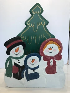 Pupazzo di neve porta piatto di carta in legno Natale........x4 - Foto 1 di 7