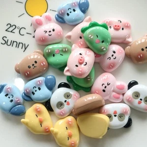 20Pcs Mixed Resin Cartoon Panda Bear Rabbit Flatback Cabochons DIY Crafts Decor - Picture 1 of 13