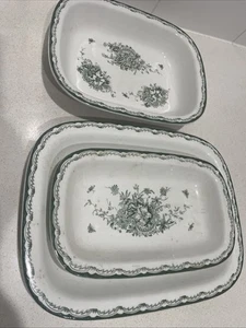 Rörstrand "Gröna Anna" (Green Anna) Porcelain Sweden 3 Piece - Imagen 1 de 5