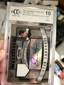 2007 Bowman Sterling Prospects #EL Evan Longoria JSY AU - Bild 1 von 5